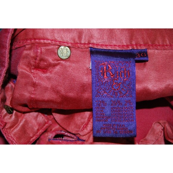 Red Jeans by Rich & Skinny size 30 waist 5 Pocket Jeans - Picture 3 of 8
